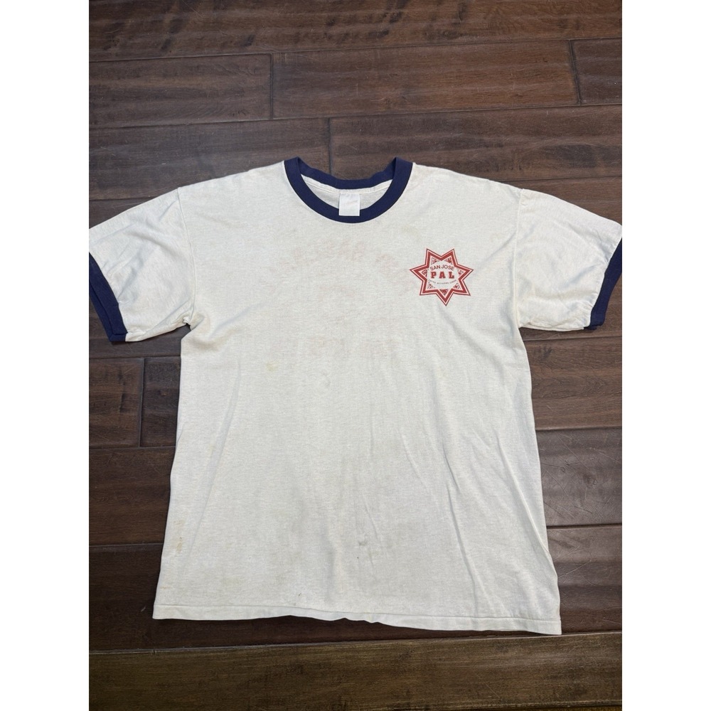 VINTAGE 1989 San Jose Pony Baseball Sportswear‎ Ringer T-shirt | USA | Size XL - Picture 2 of 13